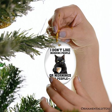 I Don't Like Morning People Quirky Cat, Cute and Funny Christmas Gift