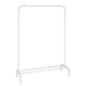 Clothes Rack Stand, Freestanding Garment Organizer with Bottom Shelf, 33lbs Capacity