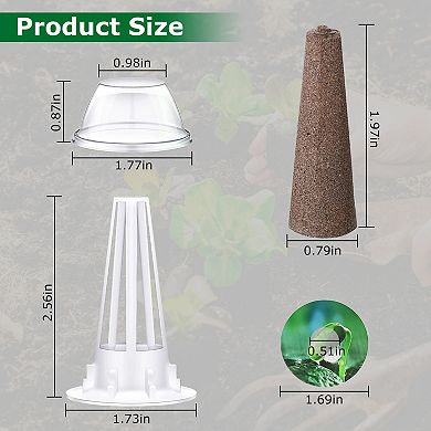 120-Piece Hydroponic Seed Pod Kit with Baskets, Lids, Sponges & Stickers