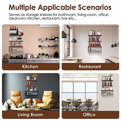 2-in-1 Floating Wall Mounted Shelves