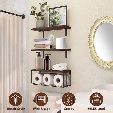 2-in-1 Floating Wall Mounted Shelves