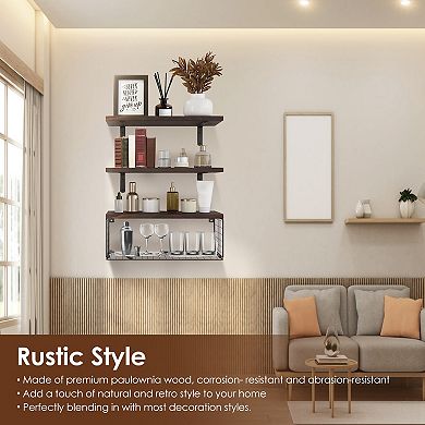 2-in-1 Floating Wall Mounted Shelves