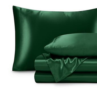 Bare Home Satin Luxury Solid Sheet Set