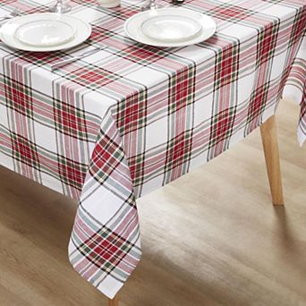 Kate Aurora Plaid Gingham Tartan 100 Percent Cotton Fabric Classic Christmas Tablecloth