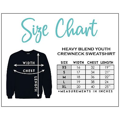 Turkey Face - Girl's Word Art Crewneck Sweatshirt