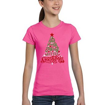Have Yourself A Merry Little Christmas - Girl's Word Art T-shirt