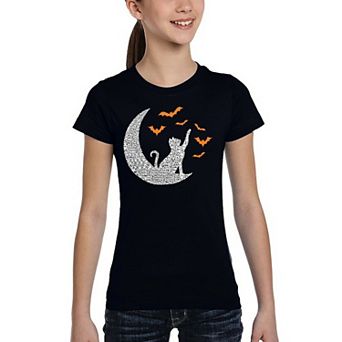 Lunar Bats - Girl's Word Art T-shirt