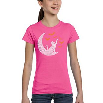 Lunar Bats - Girl's Word Art T-shirt