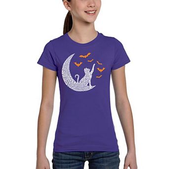 Lunar Bats - Girl's Word Art T-shirt