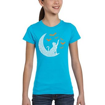 Lunar Bats - Girl's Word Art T-shirt