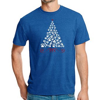 Paw Christmas Tree - Men's Premium Blend Word Art T-shirt