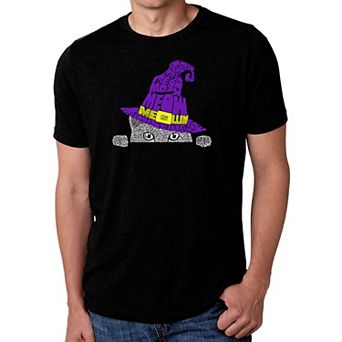 Peeking Witch Cat - Men's Premium Blend Word Art T-shirt