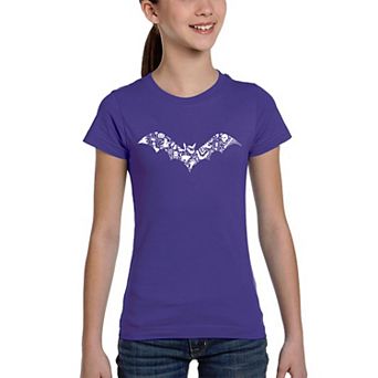 Bat Pics - Girl's Word Art T-shirt