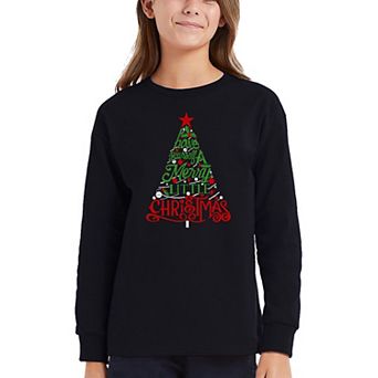 Have Yourself A Merry Little Christmas - Girl's Word Art Long Sleeve T-shirt