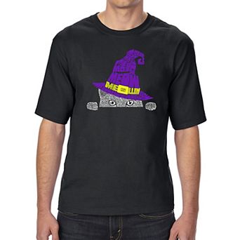 Peeking Witch Cat - Men's Tall And Long Word Art T-shirt