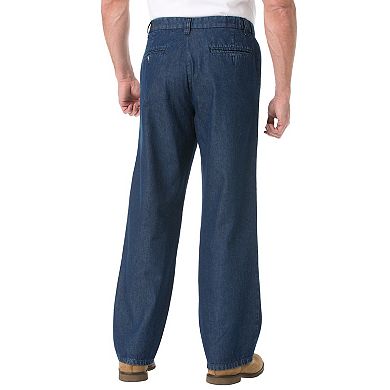 KingSize Men's Big & Tall Relaxed Fit Comfort Waist Pleat-Front Expandable Jeans
