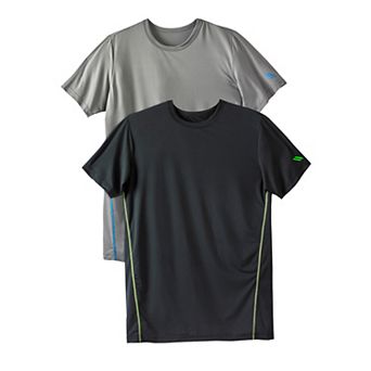 KingSize Men's Big & Tall Performance Crewneck Undershirt 2-Pack