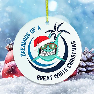 I’m Dreaming of a Great White Christmas Shark Ornament