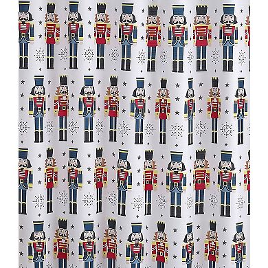Kate Aurora Holiday Living Christmas Nutcrackers Fabric Shower Curtain