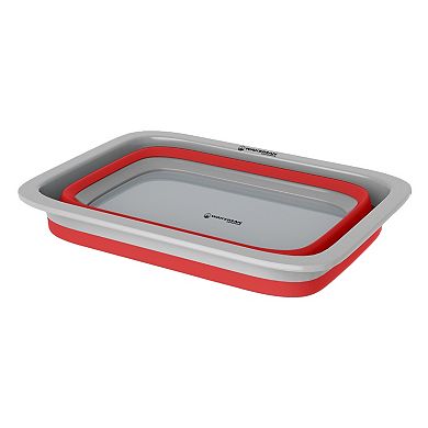 Wakeman Outdoors Plastic Collapsible Caddy, Red