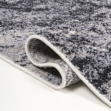 Kassia Contemporary Glam Abstract Marble Area Rug