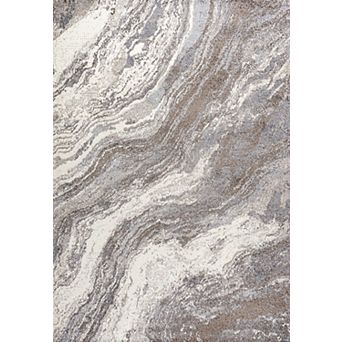 Kassia Contemporary Glam Abstract Marble Area Rug