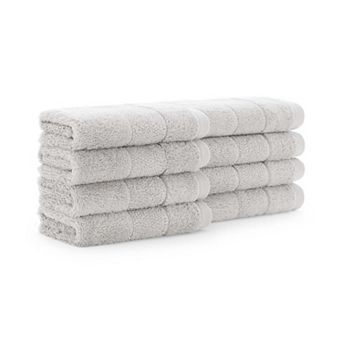 Aston & Arden Turkish Cotton Washcloths (8 Pack), 13x13, Ring Spun Cotton, Solid Color Options