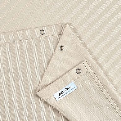 Host & Home Poly Shower Curtain Set 72x72 Damask Pattern