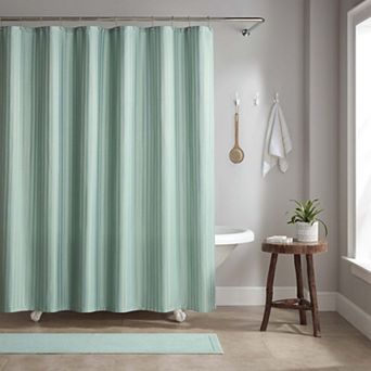 Host & Home Poly Shower Curtain Set 72x72 Damask Pattern