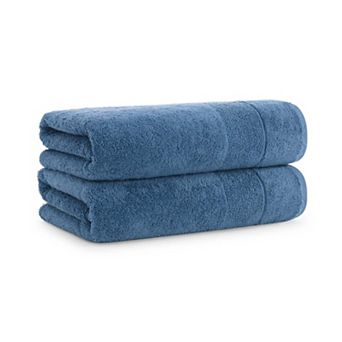 Aston & Arden Turkish Cotton Bath Towels (2 Pack), 30x60, Solid Color Options