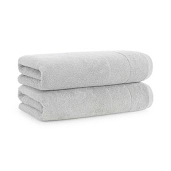 Aston & Arden Turkish Cotton Bath Towels (2 Pack), 30x60, Solid Color Options