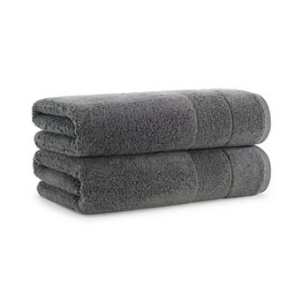 Aston & Arden Turkish Cotton Bath Towels (2 Pack), 30x60, Solid Color Options
