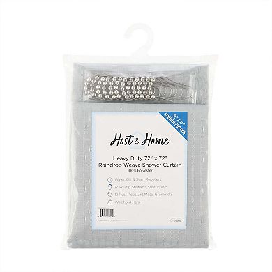 Host & Home Poly Shower Curtain Set 72x72 Raindrop Pattern