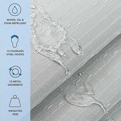 Host & Home Poly Shower Curtain Set 72x72 Raindrop Pattern