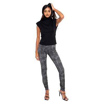 Sleeveless Zip Turtleneck Top
