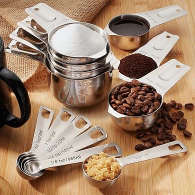 13-Pieces Stainless Steel Measuring Cup and Spoon Set