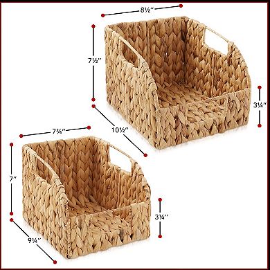 2-Pieces Hyacinth Pantry Baskets