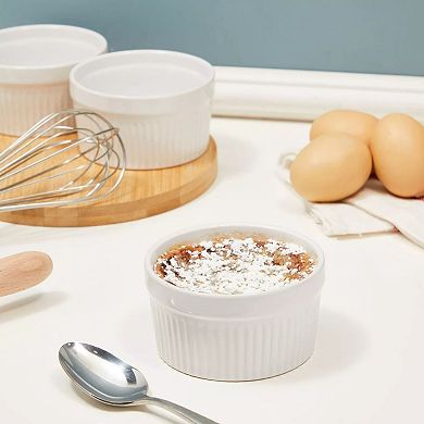 6-Pieces White Ceramic Ramekins