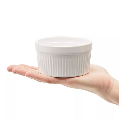 6-Pieces White Ceramic Ramekins