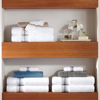Aston & Arden Turkish Cotton Striped Bath Towels (2 Pack), 30x60