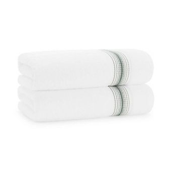 Aston & Arden Turkish Cotton Striped Bath Towels (2 Pack), 30x60