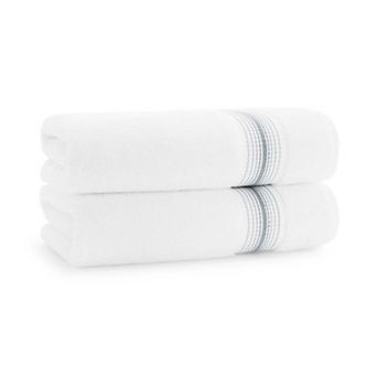 Aston & Arden Turkish Cotton Striped Bath Towels (2 Pack), 30x60