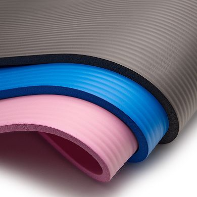 Sunny Health & Fitness Premium 1/2-Inch Extra Thick Exercise Yoga Mat Blue