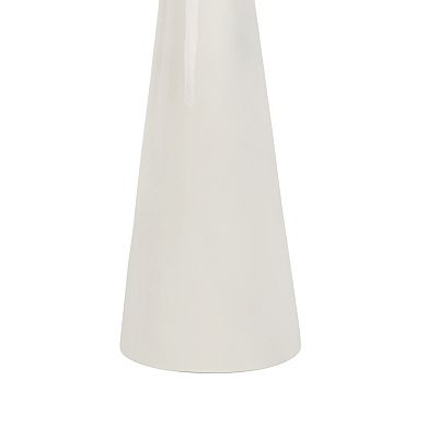 Oliver 22.25" Glam Retro Metal Drink Table and Decorative End Table with White Marble Round Top