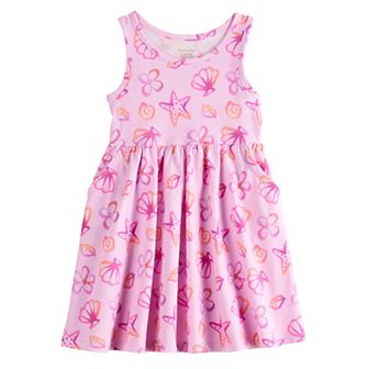 Girls 4-12 Jumping Beans® Core Tank Top Pocket Dress