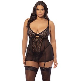 Plus Size Oh La La Cheri Kehani Babydoll Chemise - 70-11547X