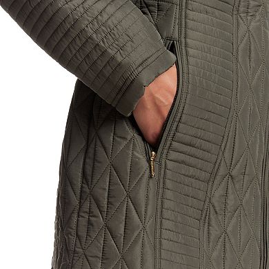 Women's Weathercast Quilted Hooded Front Zip Walker Jacket