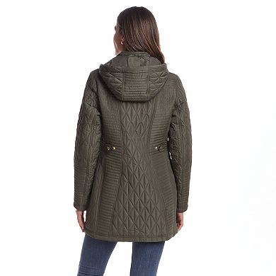 Women's Weathercast Quilted Hooded Front Zip Walker Jacket