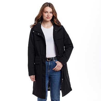 Women's Weathercast Utilitarian Hooded Rain Anorak Jacket