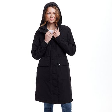 Women's Weathercast Utilitarian Hooded Rain Anorak Jacket